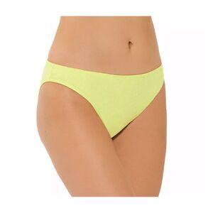 Ninety-Nine Degrees Ruched Cheeky Hipster Bright Lime Green Swim Bottoms